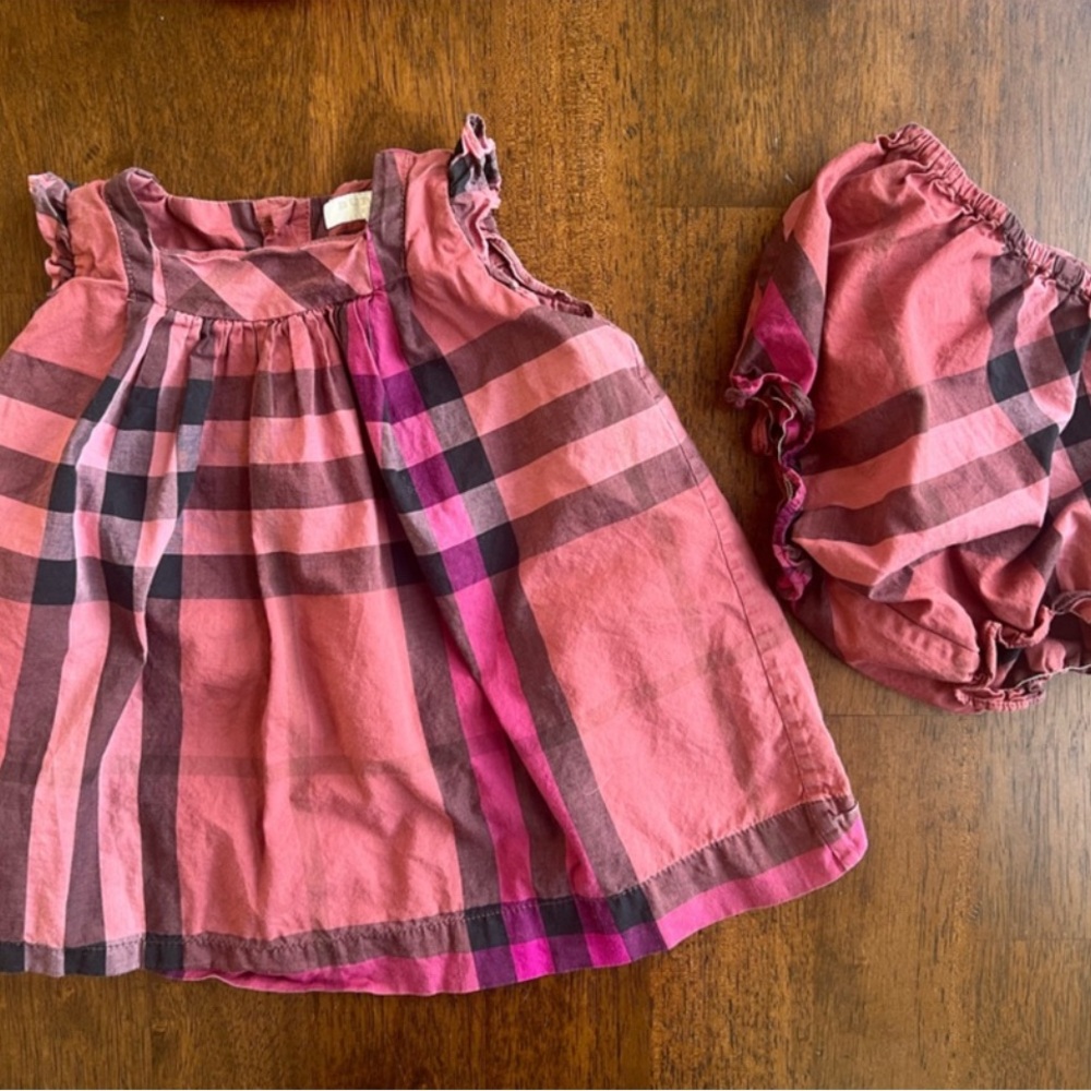 Burberry Pink Plaid Baby Outfit